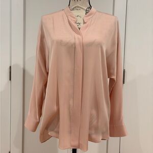 Vince silk blouse size 10 light peach pinkish color